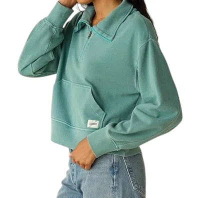Fair Harbor Saltaire Half Zip Sweater In Cove In Multi