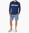 Fair Harbor Seabreeze Long Sleeve Pull-on Hoodie In Navy Hombre In Blue