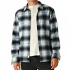 Fair Harbor Seaside Lightweight Flannel Shirt In Smooth Blue Plaid In Multi