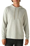 Fair Harbor Tailwind Textured Hoodie In Heather Grey Twill