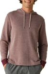 Fair Harbor Tailwind Textured Hoodie In Wine Twill