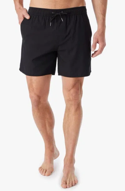 Fair Harbor The Anchor Swim Trunks In Black