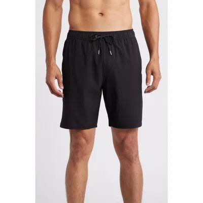 Fair Harbor The Anchor Swim Trunks In Blackdnu