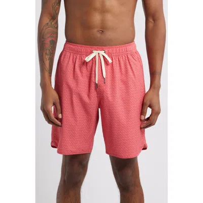 Fair Harbor The Anchor Swim Trunks In Red