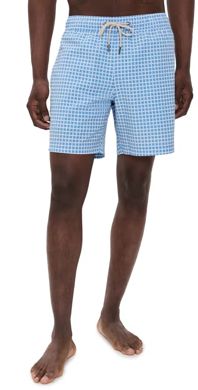 Fair Harbor The Bayberry Swim Trunks 7 Blue Tiles