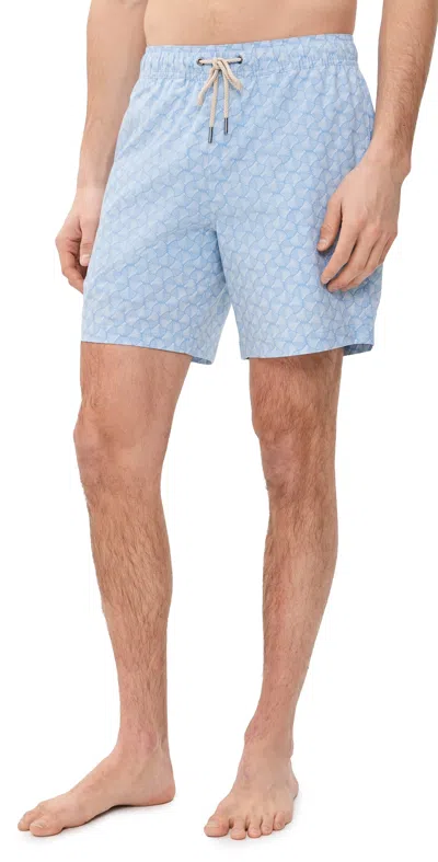 Fair Harbor The Bayberry Swim Trunks 7 Sky Blue Shells