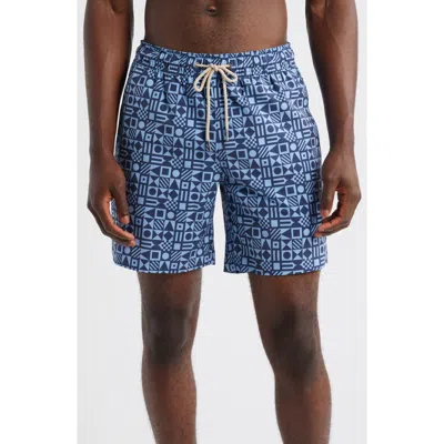Fair Harbor The Bayberry Swim Trunks In Blue