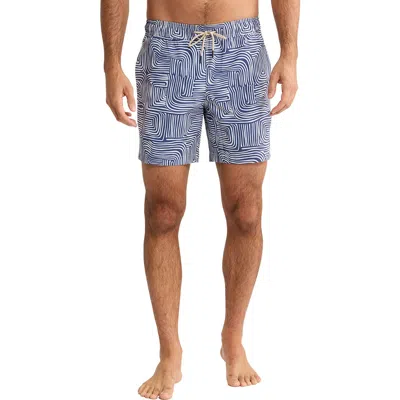 Fair Harbor The Bayberry Swim Trunks In Blue