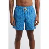 Fair Harbor The Bayberry Swim Trunks In Tropical Cobalt