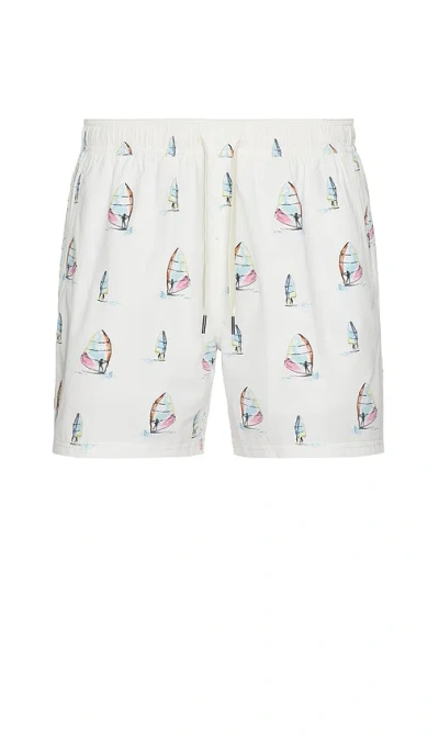 Fair Harbor The Bungalow Swim Trunks In White