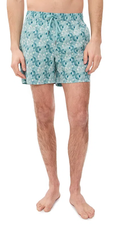 Fair Harbor The Bungalow Swim Trunks 5 Bay Blue Sunburst