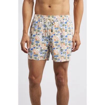 Fair Harbor The Bungalow Water Repellent Swim Trunks In Multi