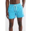Fair Harbor The Bungalow Water Repellent Swim Trunks In Blue