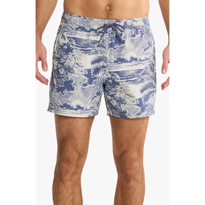 Fair Harbor The Bungalow Water Repellent Swim Trunks In Blue