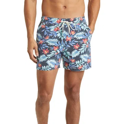 Fair Harbor The Bungalow Water Repellent Swim Trunks In Blue
