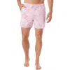 Fair Harbor The Bungalow Water Repellent Swim Trunks In Pink
