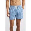 Fair Harbor The Bungalow Water Repellent Swim Trunks In Rolling Waves