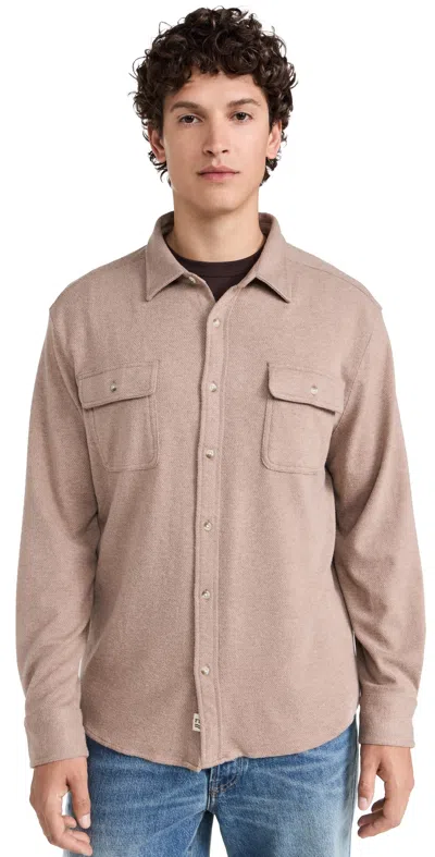 Fair Harbor The Dunewood Ultra-stretch Flannel Coffee Heather Twill