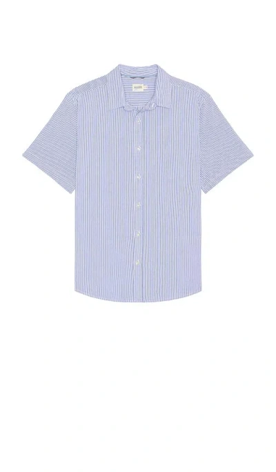 Fair Harbor The Seersucker Shirt In 蓝色 & 白色