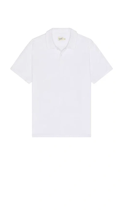 Fair Harbor The Terry Short Sleeve Polo In White