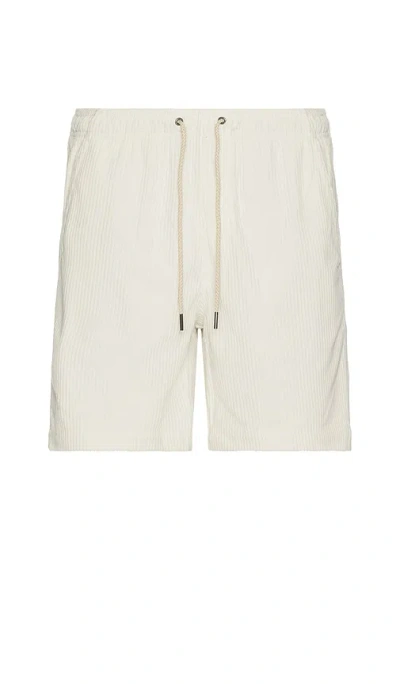 Fair Harbor The Wilder Stretch Corduroy Shorts In Gray