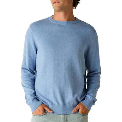 Fair Harbor Tidal Organic Cotton Blend Sweater In Navy Nautical Birdseye