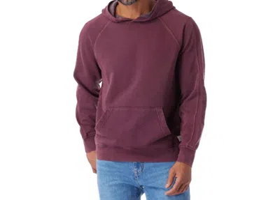 Fair Harbor Vintage-washed Saltaire Hoodie In Burgundy In White