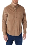 Fair Harbor Wilder Stretch Corduroy Button-down Shirt In Brown