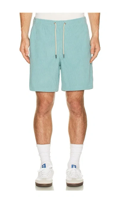 Fair Harbor Wilder Stretch Corduroy Shorts In Blue