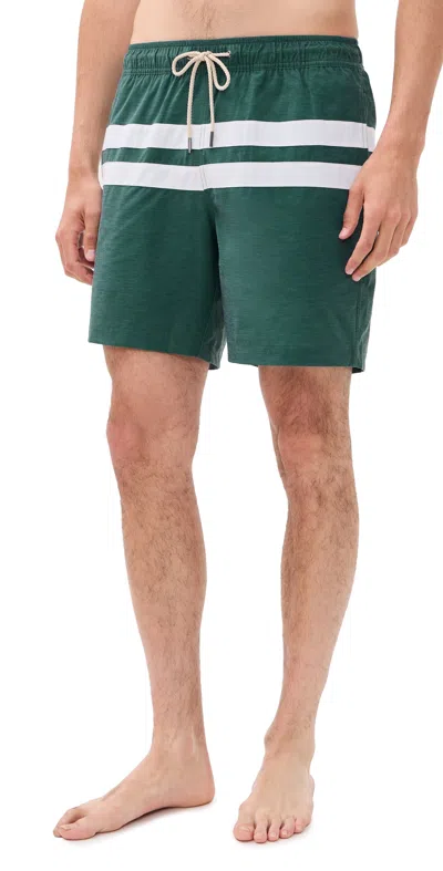 Fair Harbor X Foot Joy Bayberry Swim Trunks 7 Fairway Green