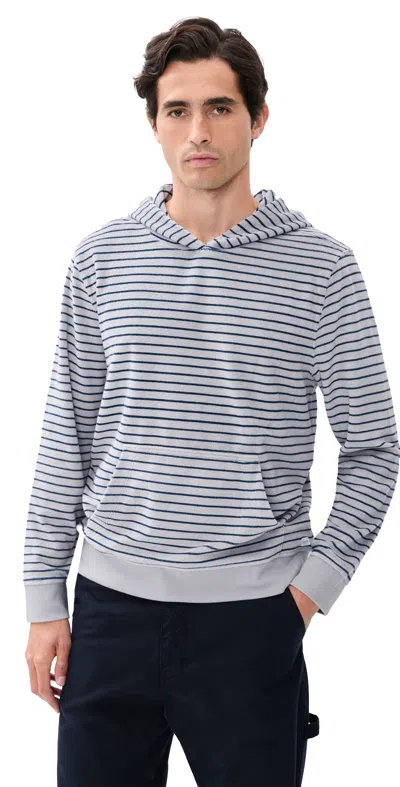 Fair Harbor X Foot Joy Ravello Terry Hoodie Nautical Stripe In Blue