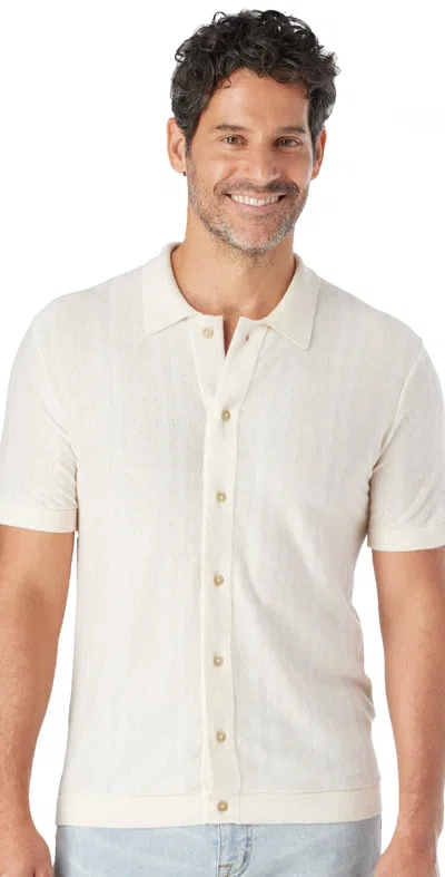 Fair Harbor X White Lotus Seawool Sweater Shirt Neutral Beach Stripe