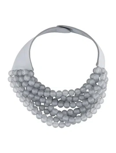 Pre-owned Fairchild Baldwin Bead & Leather Multistrand Necklace, 18"