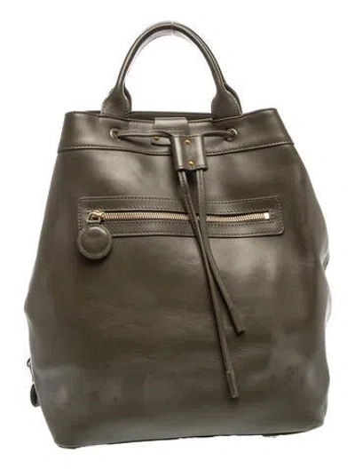 Pre-owned Fairchild Baldwin Leather Backpack In Green