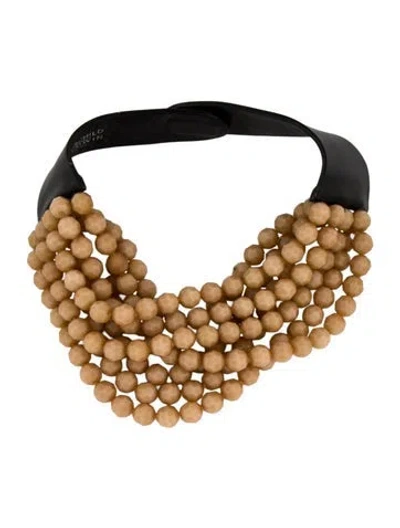 Pre-owned Fairchild Baldwin Multistrand Bella Beaded Collar Necklace, 18.5"
