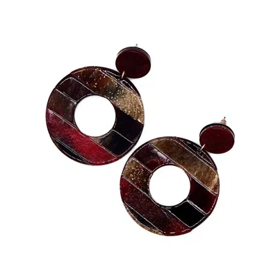 Fairchild Baldwin Women's Bea Earring Tortoise Summer Red In Brown