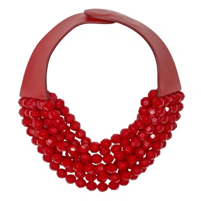 Fairchild Baldwin Women's Bella Lipstick Red Necklace