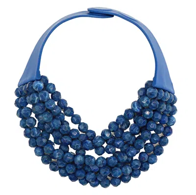 Fairchild Baldwin Women's Blue Bella Marble Denim Necklace