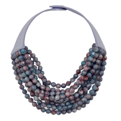 Fairchild Baldwin Women's Blue Medium Bella Orchid Necklace