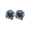 Fairchild Baldwin Women's Button Earrings Blue Denim In Blue