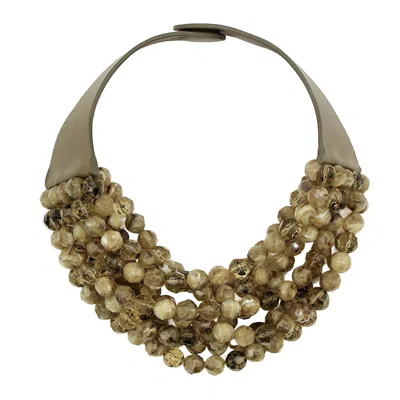 Fairchild Baldwin Women's Green / Neutrals Bella Two Tone Khaki Necklace