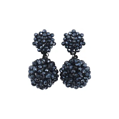 Fairchild Baldwin Women's Grey / Black / Blue Orb Earrings Anthracite In Multi