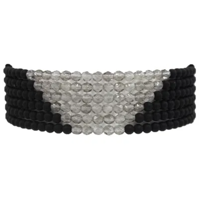 Fairchild Baldwin Women's Grey / Neutrals / Black Eva Choker Necklace - Charcoal In Gray