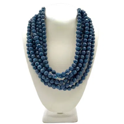 Fairchild Baldwin Women's Helena Blue Denim Necklace