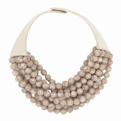 Fairchild Baldwin Women's Neutrals / Brown Bella Iridescent Mushroom Pink Necklace