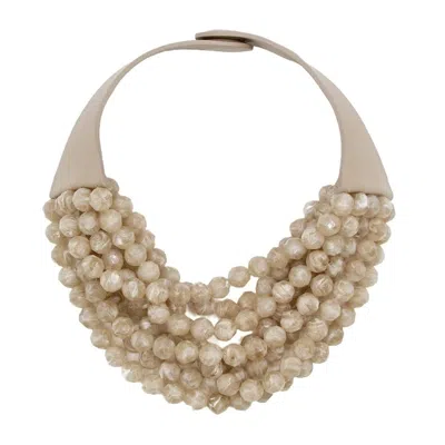 Fairchild Baldwin Women's Neutrals / Brown Bella Marble Champagne Necklace