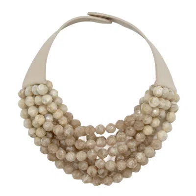 Fairchild Baldwin Women's Neutrals / Brown Gradated Bella Marble Champagne Necklace
