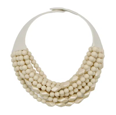 Fairchild Baldwin Women's Neutrals / White Marbella Oval Ivory Necklace