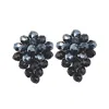 Fairchild Baldwin Women's Pear Earrings Crystal Jet Black In Black