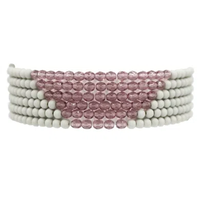 Fairchild Baldwin Women's Pink / White Eva Choker Necklace - Amethyst In Multi